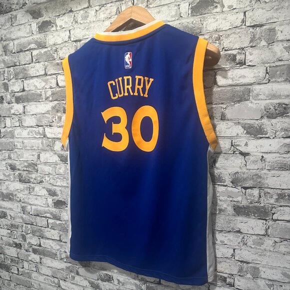 EUC Adidas NBA Golden State Warriors Stephen Curry #30 Jersey Youth XL (18/20) - Picture 9 of 15